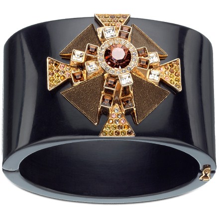 SWAROVSKI Sword Black and Gold Plated Bangle