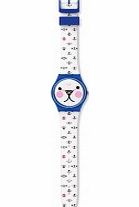 Swatch Cattitude Two Tone Silicone Strap Watch