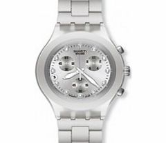 Swatch Full Blooded Steel Chronograph Watch