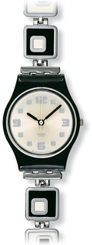 Swatch Ladies Chessboard Silver Dial Bracelet Watch