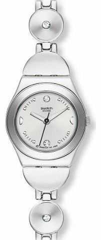 Swatch Ladies Deep Stones Silver Dial Silver Tone Bracelet Watch