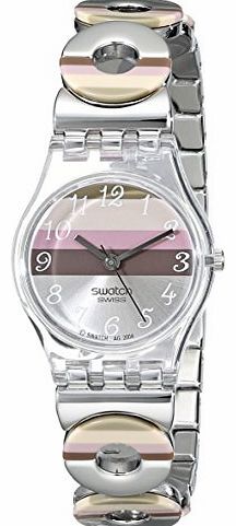 Swatch Ladies Metallic Dune Coloured Dial Bracelet Watch