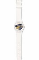 Swatch Mariniere White Silicone Strap Watch