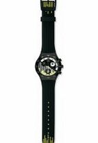 Swatch Mens Electro Vibes Black Silicone Strap