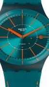 Swatch Sistem51 Green Silicone Strap Watch