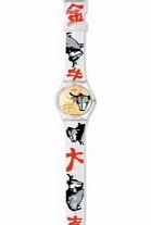 Swatch Unisex Bulls On Parade Gold Dial Watch