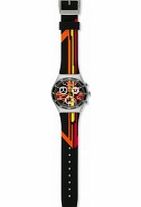 Swatch Unisex Sign Out Black Dial Chronograph