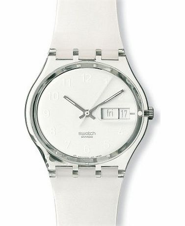 Swatch Unisex Snowcovered White Dial Watch