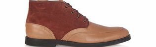 SWEAR LONDON Logan tan leather and suede ankle boots