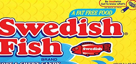 Swedish Fish  - SOFT amp; CHEWY CANDY 87G BOX - AMERICAN CANDY - 1 BOX