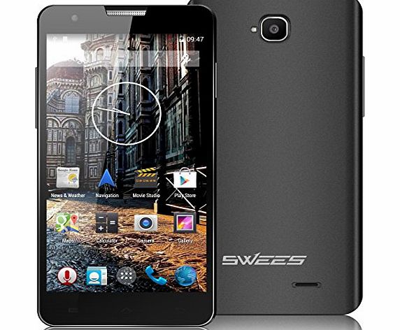 Swees 5.0 inch IPS Screen Quad Core Unlocked 3G Smartphone Android 4.2, MTK6582, 4GB ROM, 1 GB RAM, Dual SIM Dual Standby SIM - Free 3G android mobile phone, 1.3GHZ WIFI GPS Bluetooth, 8.0MP 2.0MP Ca