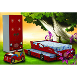 Sweet Dreams 90cm Buzz Wagon Single Car Sleepover Bed in Red