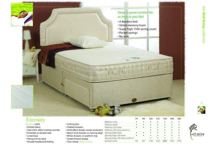 Sweet Dreams Beds Eternity 6ft Super Kingsize Divan Bed