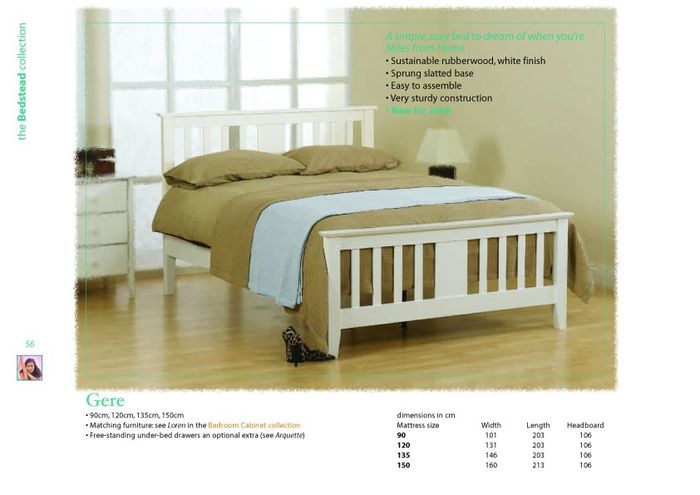 Gere 4ft 6 Double Wooden Bedstead