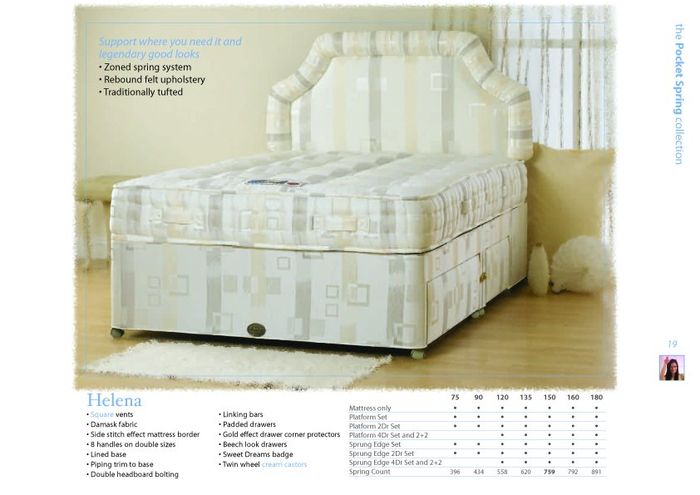 Sweet Dreams Beds Helena 6ft Super Kingsize Divan Bed