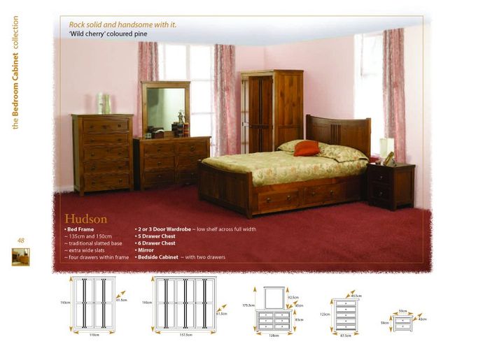 Hudson 5ft Kingsize Wooden Bedstead