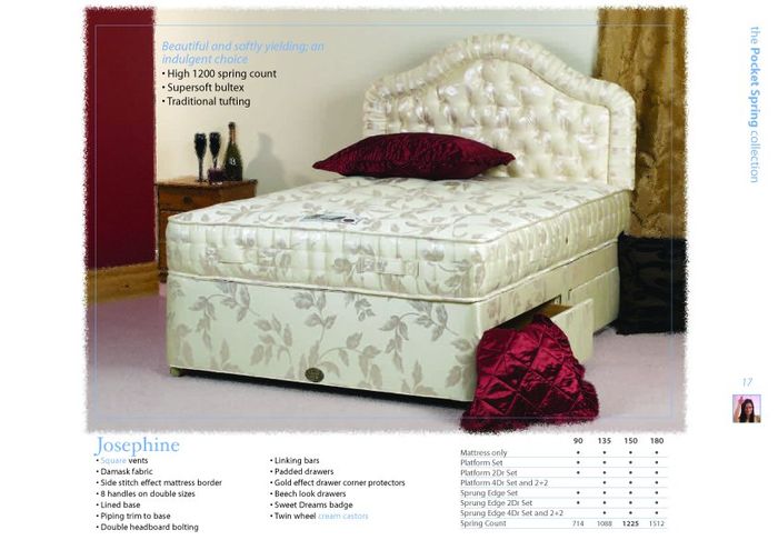 Sweet Dreams Beds Josephine 6ft Super Kingsize Divan Bed