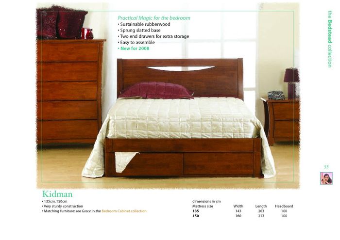 Kidman 4ft 6 Double Wooden Bed