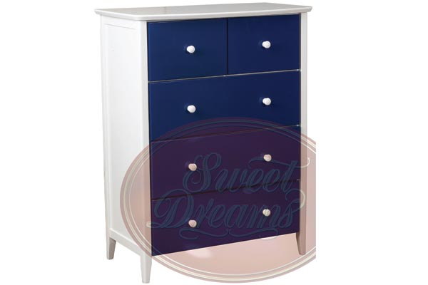 Sweet Dreams Beds Kipling Blue 5 Drawer Chest