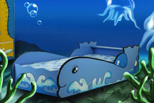 Moby Blue Bed Single 90cm