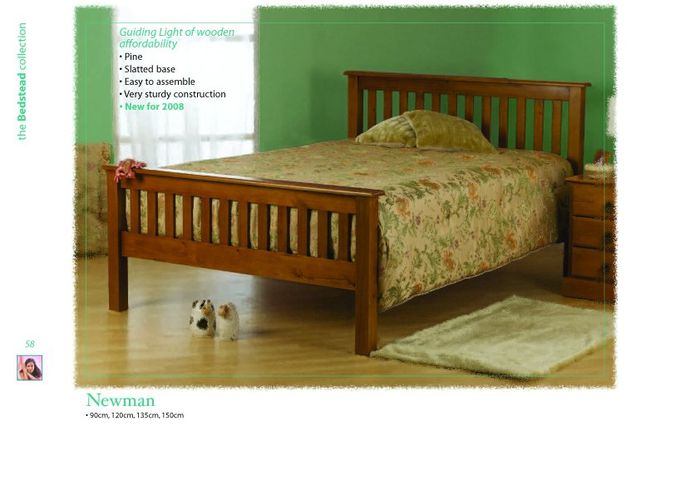 Sweet Dreams Beds Newman 4ft 6 Double Wooden Bedstead