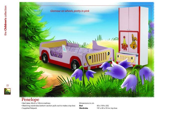 Sweet Dreams Beds Penelope Childrens Pink Jeep Bed