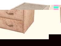 Bedside Cabinet Faux Leather Cream