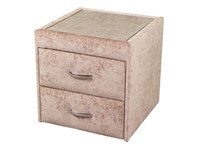 Bedside Cabinet Faux Leather Pink
