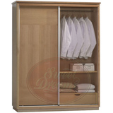 Sweet Dreams Gwynneth 2 Door Wardrobe in Light Oak finished Rubberwood