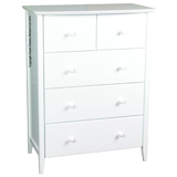 Sweet Dreams Kipling 5 Drawer Chest in White