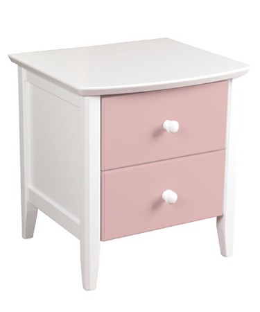 Sweet Dreams Pink Shaker Style Two Drawer Bedside Cabinet