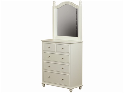 Sweet Dreams Sophie 5 Drawer Chest and Mirror Small Single