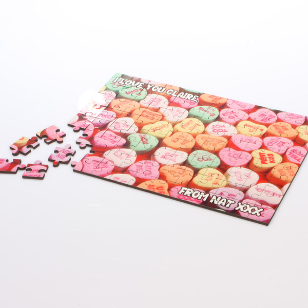 Sweet Heart Message On A Jigsaw