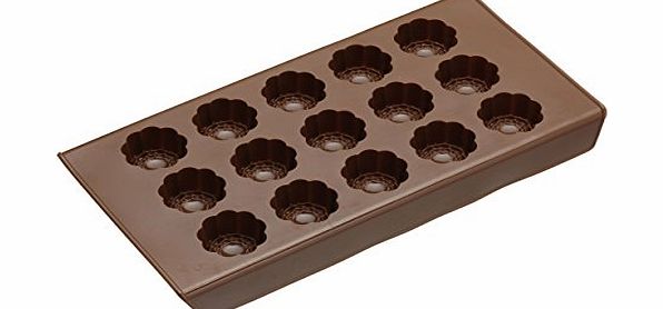 Sweetly Does It Silicone Ultra-Flexible Non-Stick Rose-Shaped Chocolate Mould, Brown