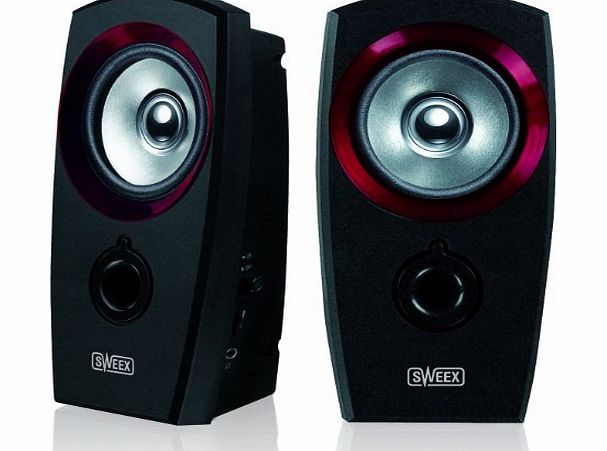 Sweex USB 2.0 Speaker Set - Black/Red