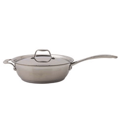 Chefs pan  long handled  stainless steel