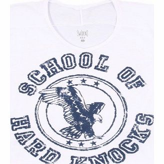 Cotton Jersey School Print T-shirt White `12 years