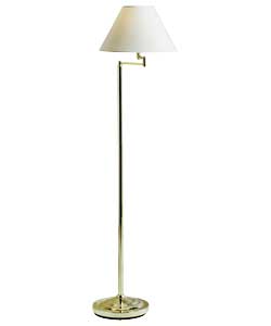 Swing Arm Brass Finish Floor Lamp