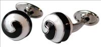 Swirl Ball Cufflinks by Ian Flaherty