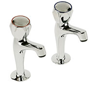 SWIRL Contract Range High Neck Taps Chrome Pair