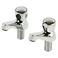 Contract Style Bath Tap Pair andfrac34;andquot;