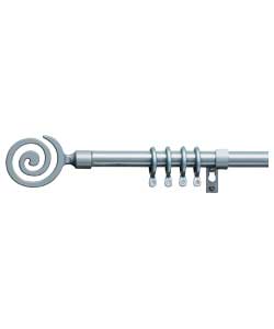 SWIRL Design Metal Curtain Pole Set and Fittings