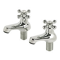 Traditional Bath Taps Pair Chrome andfrac34;andquot;