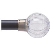 Swish 28mm Crackled Glass Pumkin Finial Pair