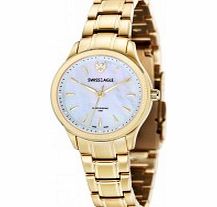 Swiss Eagle Ladies Akilina Gold Steel Bracelet