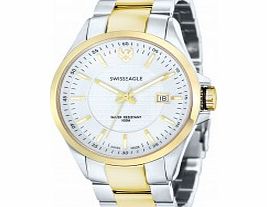 Swiss Eagle Mens Corporal Two Tone Steel