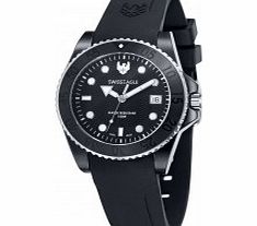 Swiss Eagle Mens Glacier Black Silicone Strap