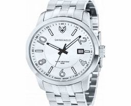 Swiss Eagle Mens Major All Silver Watch