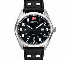 Swiss Military Mens Black Sergeant Watch