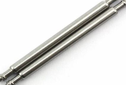 SWISS REIMAGINED 20mm X 1.5mm Stainless Steel Spring Bar Pins for Attaching Watch Band to Watches or Buckle (Set of Two)